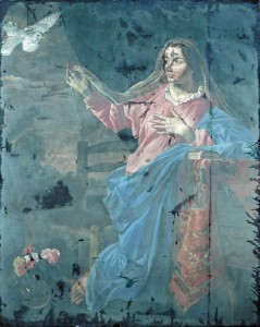 Матіас Стомер (бл. 1600 – після 1652), «Благовіщення. Марія». Фото в УФ-променях.
