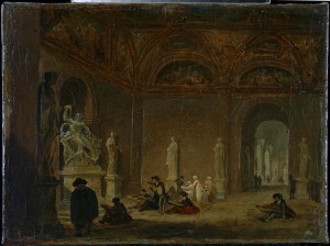 Юбер Робер (1733–1808) «Галерея Лаокоона в Луврі». Після реставрації.