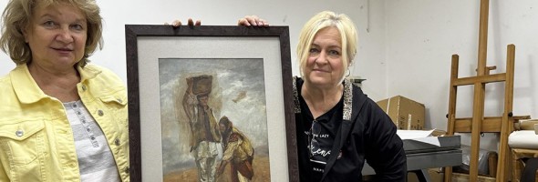 Реставрація картини Августи Кохановської “Гуцульська пара”