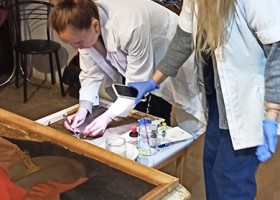 Львівські художники-реставратори ННДРЦУ в історико-культурному заповіднику м. Дубно