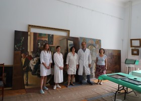 Фахівці ННДРЦУ продовжують працювати в Чернігівському обласному художньому музеї ім. Григорія Галагана